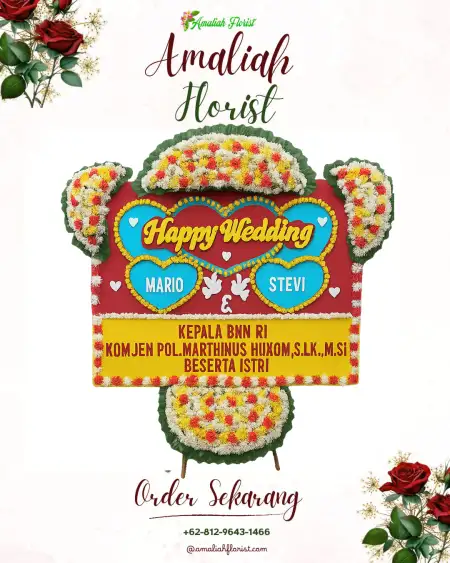 Papan Bunga Pernikahan Warujaya